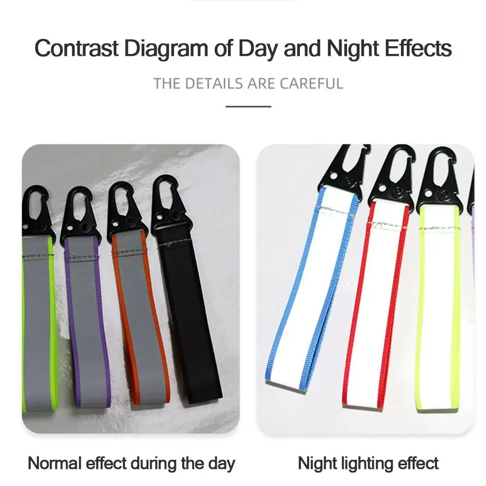 1PC Streamer Reflective Keychains High Visibility Safety Reflector Bag Pendant Keyings Accessories For Kids Women Men Gifts