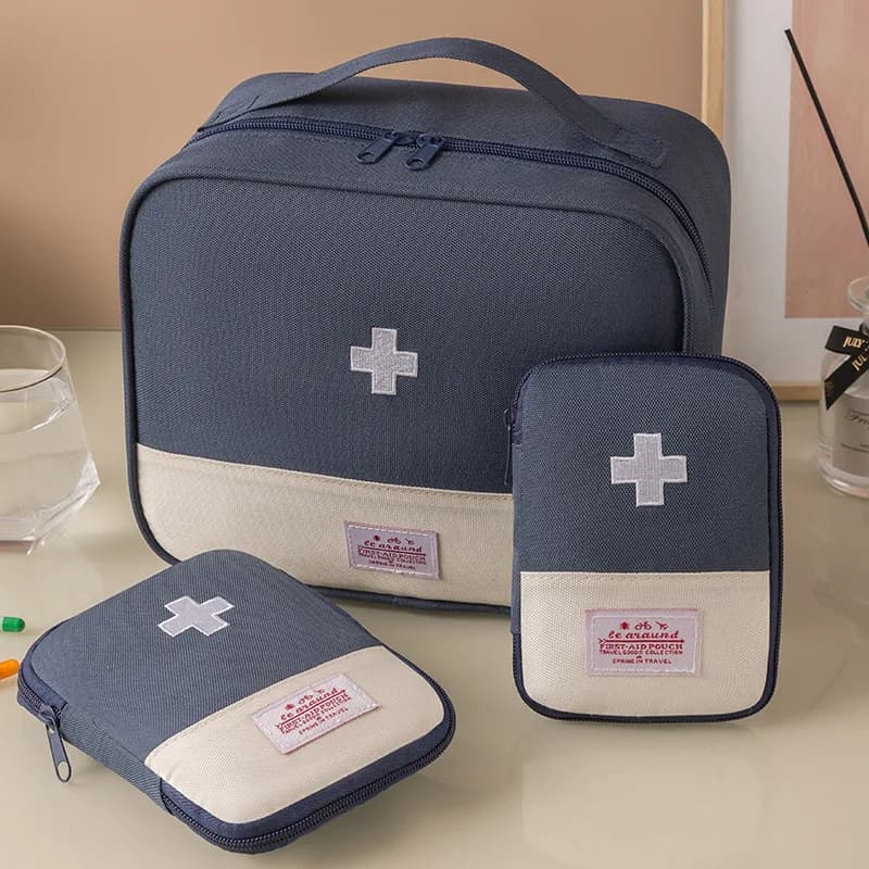 Portable Large Capacity Foldable Oxford Cloth Medical First Aid Kit Multi-Purpose Drug Storage Bag Home Travel Emergency Bag
