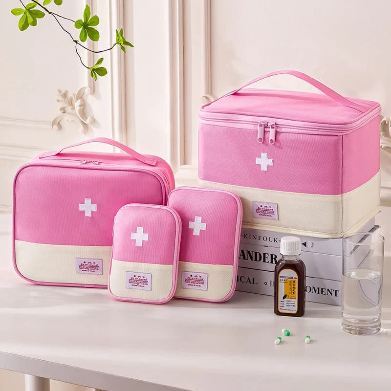 Portable Large Capacity Foldable Oxford Cloth Medical First Aid Kit Multi-Purpose Drug Storage Bag Home Travel Emergency Bag