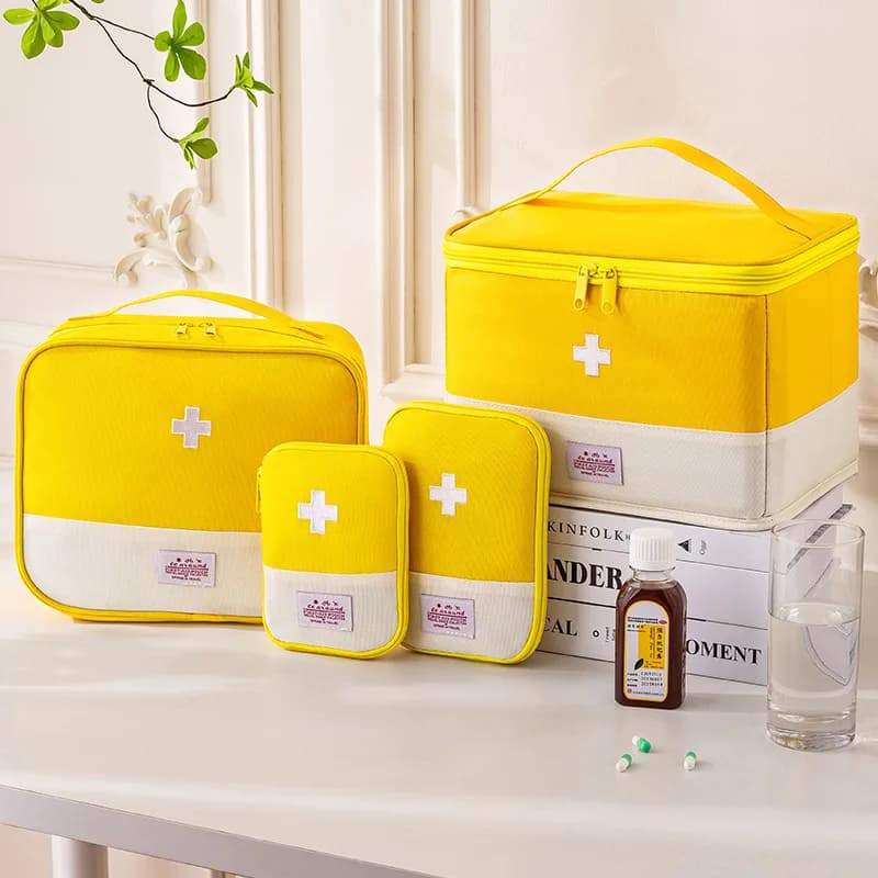 Portable Large Capacity Foldable Oxford Cloth Medical First Aid Kit Multi-Purpose Drug Storage Bag Home Travel Emergency Bag